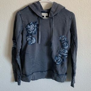 Lucky Brand Distressed Embroidered Sweater